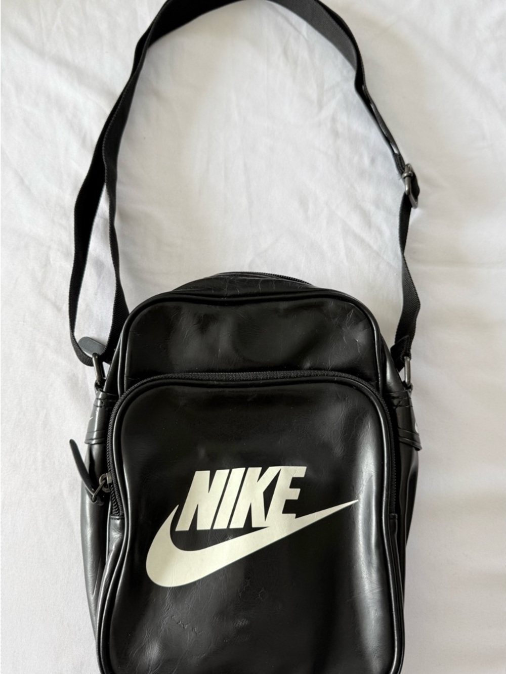 Nike Black Crossbody Bag with White Logo